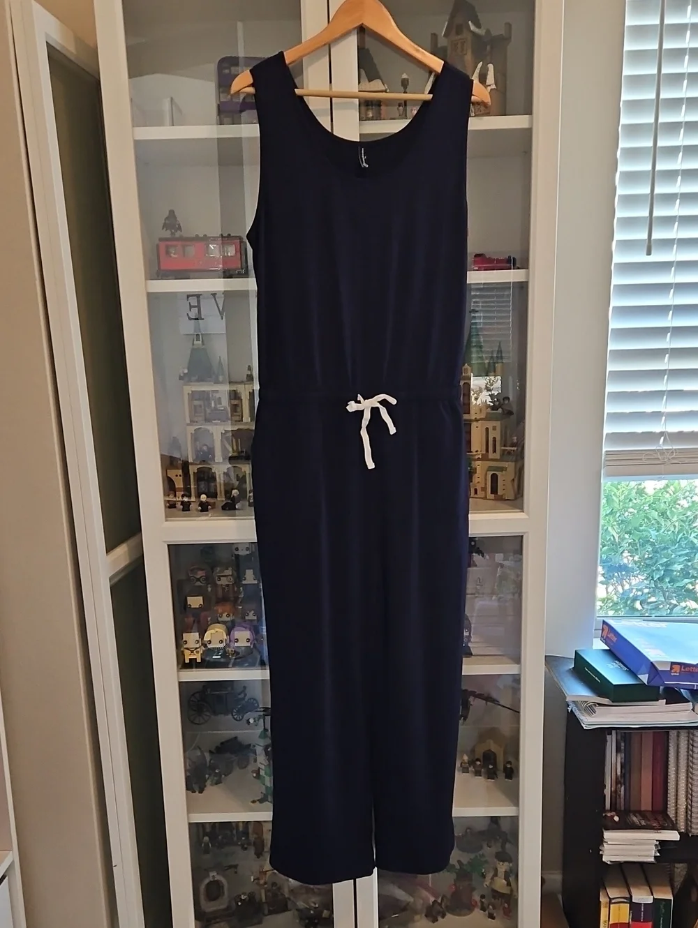Amazon Essentials Navy Sleeveless Drawstring Jumpsuit - Picture 2 of 3